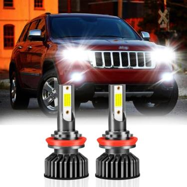 Imagem de Generic Lâmpadas De Farol Neblina Led Para Jeep Compass 2014-2018, H8/H11 12V 120W 6000K, Branco Frio, 500% Mais Brilhante, Plug And Play, À Prova D'Água Ip68, Pacote Com 2