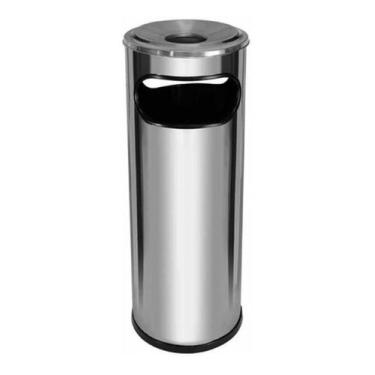 Imagem de Cinzeiro Lixeira Em Aço Inox Com Aro Em Aluminio 30L - JSN