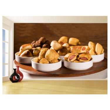 Imagem de Papel De Parede Alimentos Salgados Coxinha Bar 3,5M Al516 - Você Decor