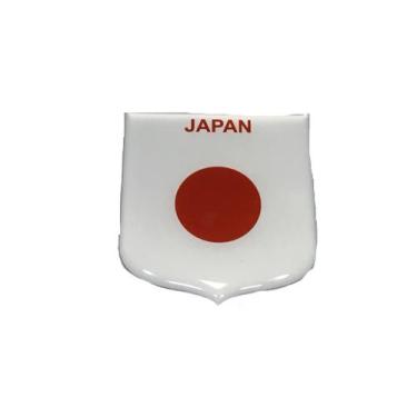 Imagem de Adesivo resinado em Escudo da bandeira do Japão - Mundo Das Bandeiras