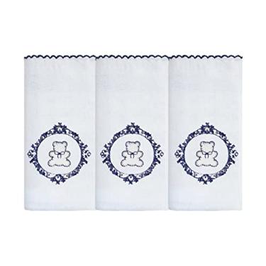 Imagem de Jogo Fralda de Ombro Urso Imperial, 3 Peças, Laura Baby, Azul Marinho
