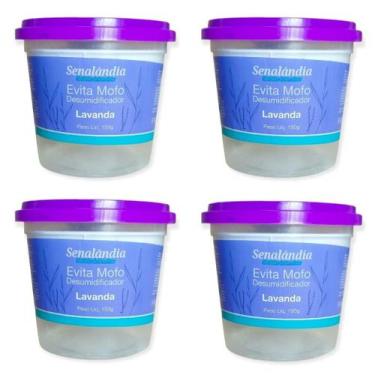 Imagem de Kit 4 Antimofo Secar Desumidificador Guarda Roupa Armário Aromas 130g 