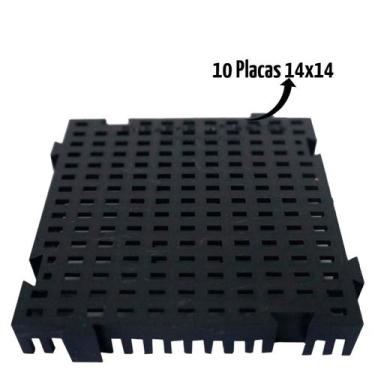 Imagem de Kit 10 Placas 14x14 Lisa Filtro Biológico De Fundo - Aquario - Aquariu