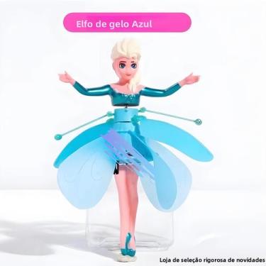 Imagem de Mini Helicóptero Luminoso Giratório Boneca Princesa Brinquedo De Voo C