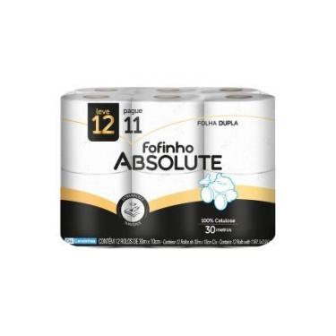 Imagem de Papel higiênico fofinho absolute folha dupla c/12 - fofinhoPAPEL HIGIÊ