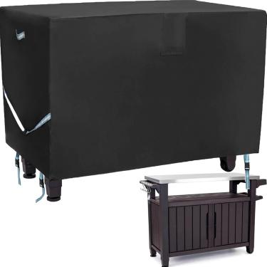 Imagem de TOHONFOO Capa Para Mesa De Preparação Áreas Externas - 139 Cm X 61 Cm, 81 Resistente À Prova D'Água Churrasqueira, Compatível Com Portátil Keter Unity, Trabalho/Preparação Cozinha Pátio, Carrinho Re