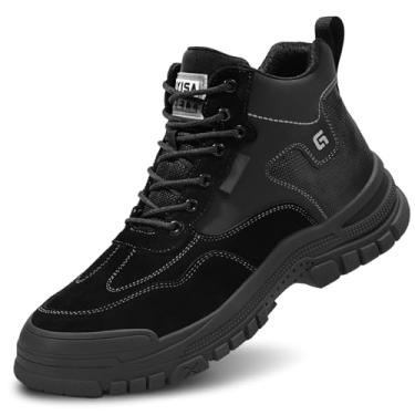 Imagem de GUSAYEX Calçados De Trabalho Masculinos, Leves, Com Biqueira Composta, Respiráveis, Segurança, Indestrutíveis, Antiderrapantes, Confortáveis, Para Construção Civil