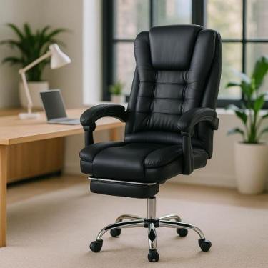 Imagem de Cadeira Escritório Presidente Linha Office Espuma D28 Apoio De Braço P