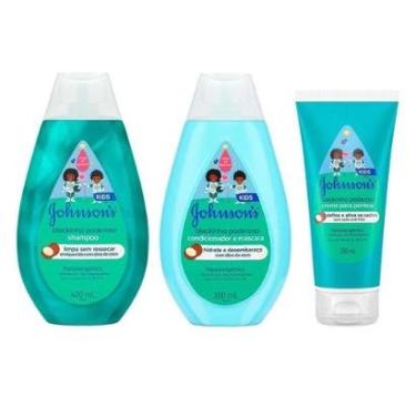 Imagem de Johnson’s Blackinho Poderoso Kit - Shampoo + Condicionador + Creme Para Pentear Kit-Unissex
