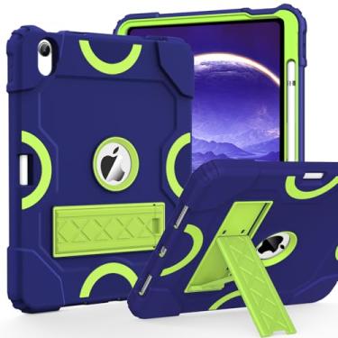 Imagem de Cantis Capa para iPad 11 polegadas (A16) 2025/iPad 10ª geração 2022 (11 polegadas), capa à prova de choque 10ª geração com suporte de lápis e suporte, azul marinho