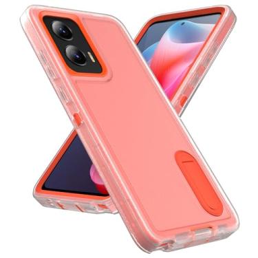 Imagem de IDweel Capa para Motorola Moto G Stylus 5G 2024, 3 em 1, à prova de choque, fina, híbrida, proteção resistente, capa rígida de policarbonato de silicone macio, capa resistente de corpo inteiro com