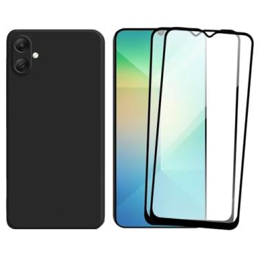 Imagem de Capinha Para Galaxy A06 Capa Preta Premium Proteção Câmera + 2 Películas de Vidro 3D Anti Impacto