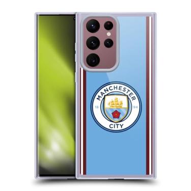 Imagem de Head Case Designs Kit de crachá oficialmente licenciado pelo Manchester City Man City FC Home 2022/23 Capa de gel macio compatível com Samsung Galaxy S22 Ultra 5G