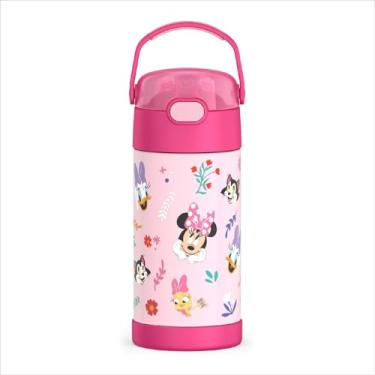 Imagem de THERMOS Garrafa de palha infantil com isolamento a vácuo de aço inoxidável FUNTAINER, Minnie Mouse