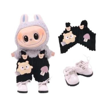 Imagem de Boneca Labubu Fofa De 17 Cm, Roupas De Trabalho, Calças, Acessórios Pa