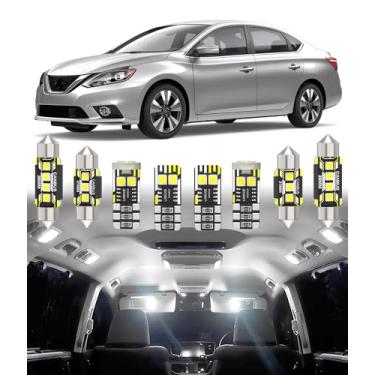 Imagem de BMT xms Substituição de luz LED interior de carro para Nissan Sentra 2007-2019, 6000K pacote de lâmpadas interiores super brilhantes, 11 peças
