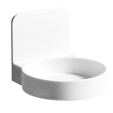 Imagem de Organizador de porta de copo montado na parede Economizando o espaço elegante, economia de banheiro durável, copo de xícara de prateleira de parede de parede de parede de parede