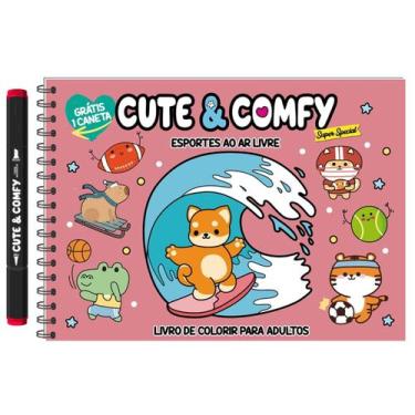 Imagem de Livro - Cute & Comfy Super Special - Livro de Colorir Adulto - Esporte