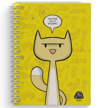 Imagem de Caderno Pautado A5 Capa Dura 160 Páginas - Wire-o - Vou Ficar te Julgando - Cães e Gatos