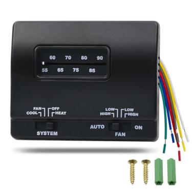 Imagem de folosem Termostato De Estágio Único 7330F3852, Aquecimento E Resfriamento, Compatível Com O Ar-Condicionado Coleman Rv, Série Mach Controle Aquecimento/Resfriamento Único, Regulação Eficiente Temper
