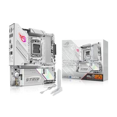 Imagem de ASUS Placa-mãe ROG Strix B850-G Gaming WiFi AMD AM5 B850 mATX, Advanced AI PC Ready, 14+2+1 estágios de energia, slots DDR5, 4X slots M.2, PCIe® 5.0 Ready, WiFi 7, LAN 2.5G, USB 20Gbps Type-C®, AI