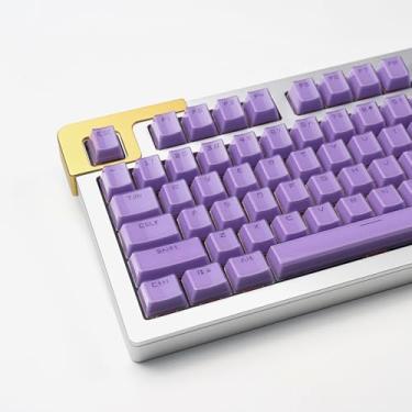 Imagem de mintcaps Keycaps, Crystal Jelly Purple Keycaps, Shine Through translúcido conjunto de teclas personalizadas 134 teclas, teclas de teclado de perfil OEM para Cherry Gateron MX Mechanical