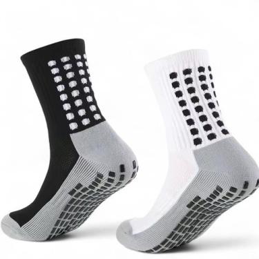 Imagem de kit 2 pares Meia Esportiva Antiderrapante Futebol Academia - Marca