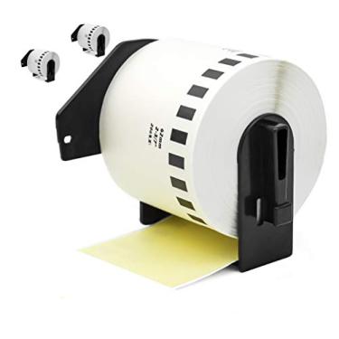 Imagem de Etiqueta Orison-DK-2205 compatível com rolo de papel contínuo Brother DK2205 2-3/7" x 100 '(62 mm x 30,48 m) com cartucho não destacável, Dk 2205 Yellow 3rolls