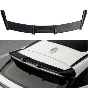 Imagem de Spoiler traseiro de carro Spoiler de porta-malas Spoiler de porta-malas Spoiler traseiro para porta-malas compatível com acessórios externos Galaxy L7 (preto brilhante)
