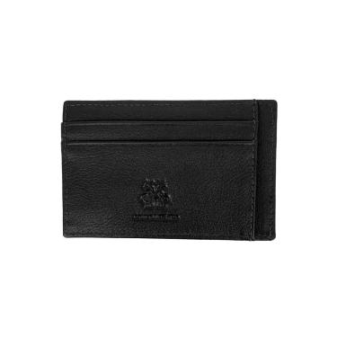 Imagem de Carteira John John Masculina Couro Porta Cartão Black Plaque Preta-Masculino