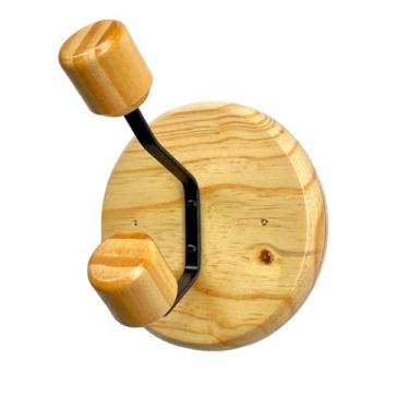 Imagem de Cabide 1 gancho duplo para parede ou porta cabideiro organizador de rupoas ou acessórios. (Natural)