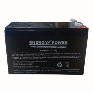 Imagem de Bateria Selada VRLA EnergyPower EP12-7, Alarme, Segurança, CFTV, Recar
