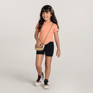 Imagem de Shorts Básico Infantil Menina Em Cotton Brandili Preto