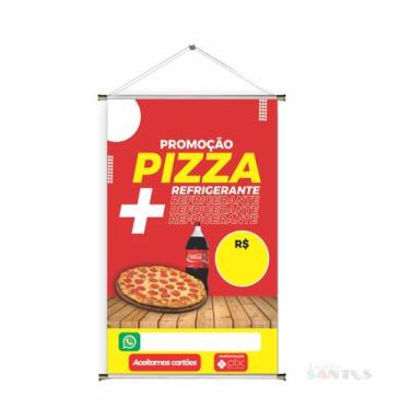 Imagem de Banner pronto Pizza e Refrigerante BA 289 medida 45x70 cm arte pronta