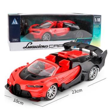 Imagem de Carrinho de Controle Remoto Escala 1:18 A Pilhas Azul e Verm - Monaliz
