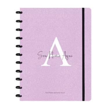 Imagem de Caderno de Discos Flex Inteligente Iscool Personalizado Grande Areia Sand Lilás