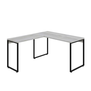 Imagem de Mesa Em L Kuadra Office 135x150x75cm Snow - Snow -