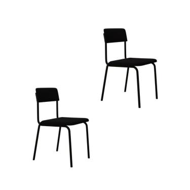 Imagem de Cadeira Fit Fixa C/4 Pes 475 X 505 X 810 Mm C/2 Un. Preto Preto