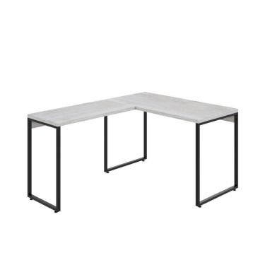Imagem de Mesa Em L Kuadra Office 120x150x75cm Snow - Snow -