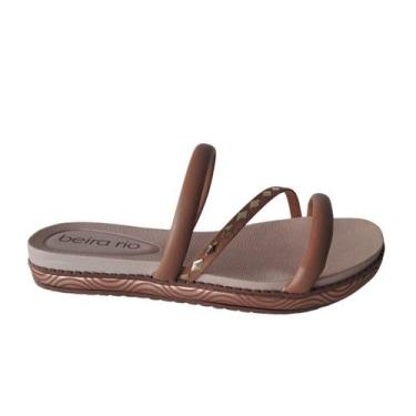 Imagem de Sandália Papete Pedraria Beira Rio - Marrom, 35