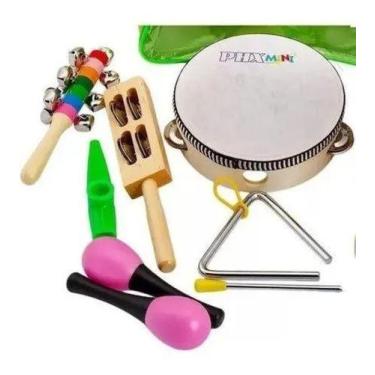 Imagem de Kit Bandinha Infantil Phx Tz10-1 C/10 Instrumentos Com Mochila