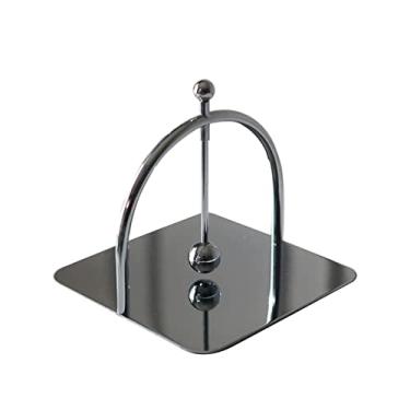 Imagem de Capa para caixa de lenços de papel Mesa De Pressão Assento Toalha Papel Criativa Restaurante Hotel Desktop Toalheiro Quadrado Porta Guardanapo Porta-guardanapos Clipe Vertical Decoração Do(Silver)