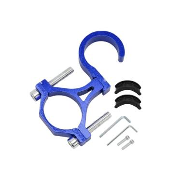 Imagem de Motoforti Gancho de suspensão de motocicleta arco capacete de motocicleta suporte de bolsa de bagagem cabide para scooters bicicletas liga de alumínio azul 1 conjunto de parafusos arruelas chave