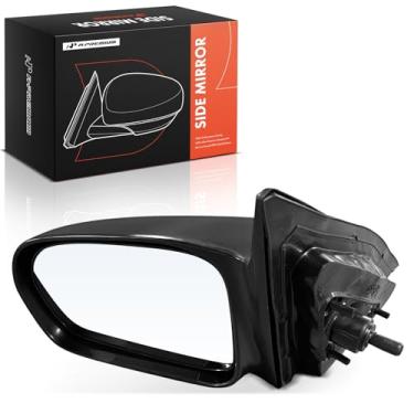 Imagem de A-Premium Espelho retrovisor manual do lado do motorista - compatível com Honda Civic 2001-2005 - espelho retrovisor externo preto não dobrável não aquecido
