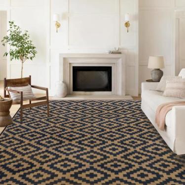 Imagem de Tapete ao ar livre SAND MINE Tapetes reversíveis pretos e marrons 240x