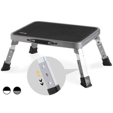 Imagem de Banqueta dobrável Double Elite 3 níveis ajustável em cinza/preto