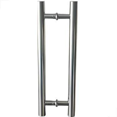 Imagem de Puxador Porta Pivotante De Correr 300x200 Aluminio Cromado - Fast Vidr