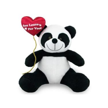 Imagem de Ursinho de Pelúcia Panda Balão 25cm Anti-alérgico - Toybrink