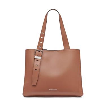 Imagem de Calvin Klein Bolsa Lowen com compartimento triplo, caramelo, tamanho único