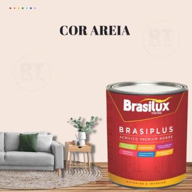 Imagem de Tinta de Parede Semi Brilho Marrom 800ml Brasiplus Acrilica Lavável. -